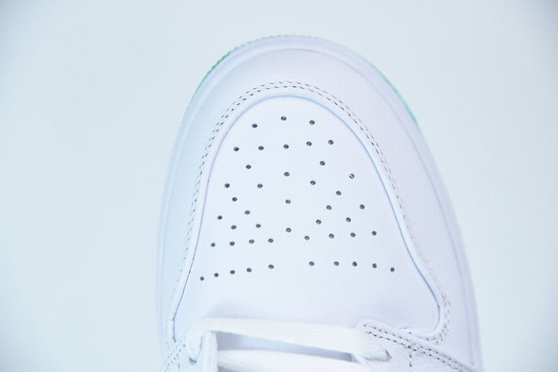 air jordan 1 low white lucky green black 553558-129