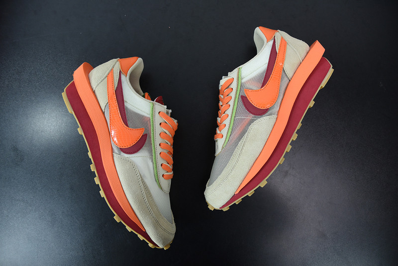 nike ldv waffle clot sacai net orange blaze dh1347-100