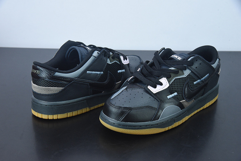 nike dunk low scrap black gum db0500-001