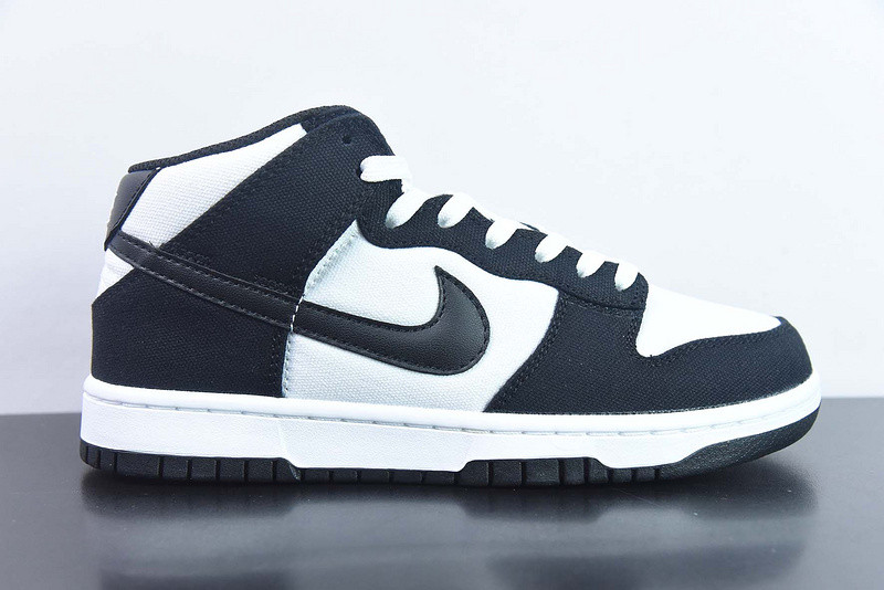 nike dunk mid black white dv0830-102