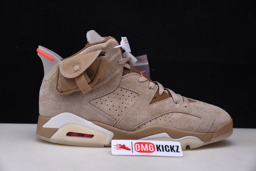 travis scott x air jordan 6 “british khaki ” dh0690-200