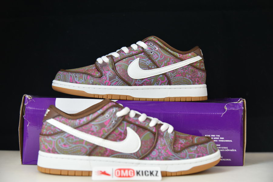 nike sb dunk low pro paisley brown dh7534-200